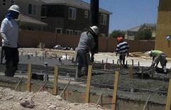 pouring a concrete slab, slab construction, cement floors, concrete pour