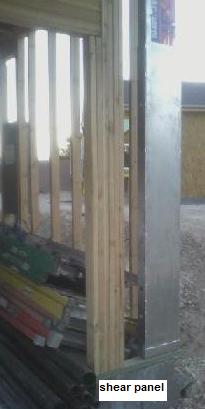 Shear panel, shear wall, shear wall panel, jamb column, jamb panel